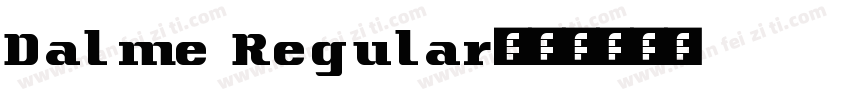 Dalme Regular字体转换